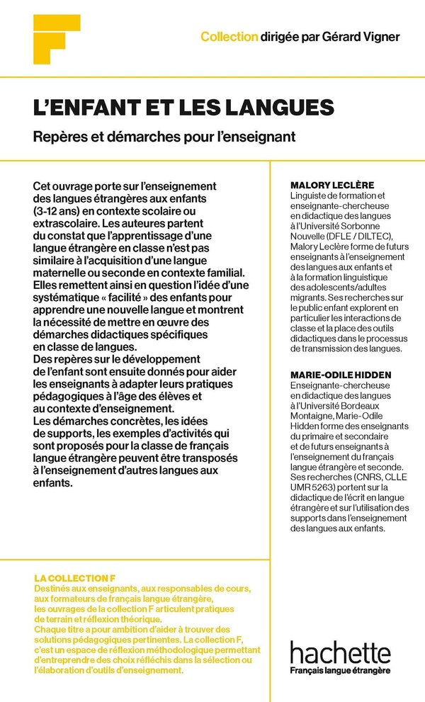L'enfant et les langues. Repères et démarches pour l'enseignant