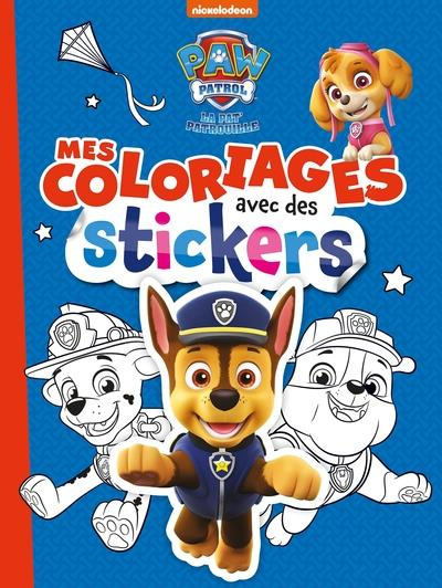 Mes coloriages avec des stickers Pat' Patrouille