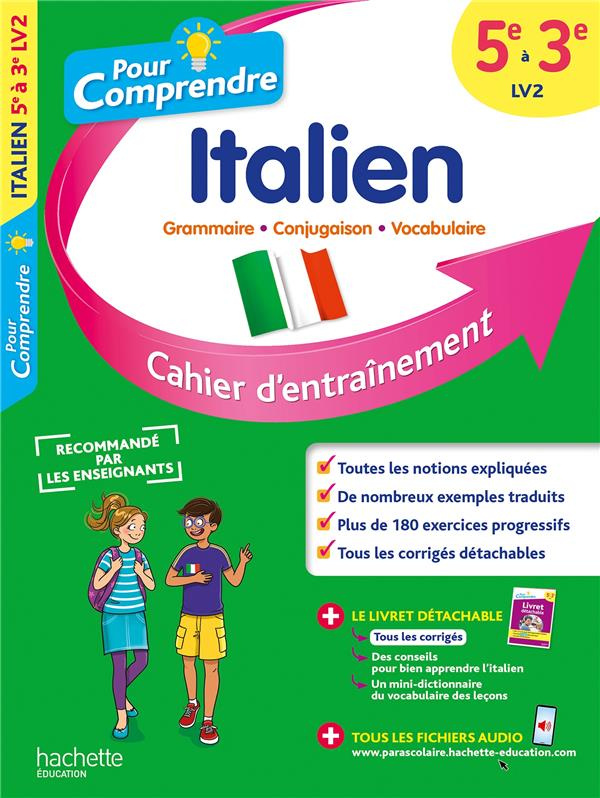 Italien LV2 5e à 3e. Cahier d'entraînement