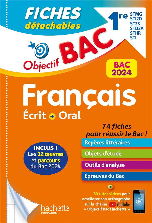 Français écrit oral 1res STMG - STI2D - ST2S - STD2A - STHR - STL. Fiches détachables , Edition 20