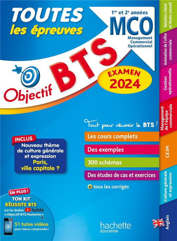 Toutes les épreuves BTS MCO 1re et 2e années. Edition 2024