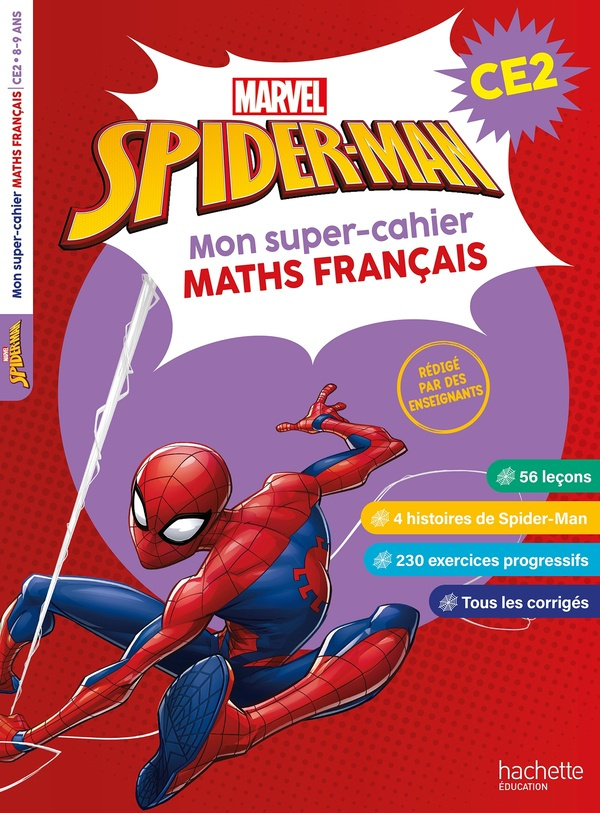 Spider-Man : Mon super-cahier maths français. CE2