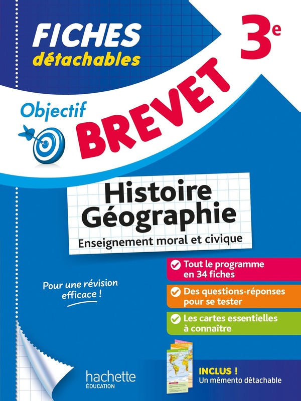 Histoire-Géographie-EMC 3e. Fiches détachables