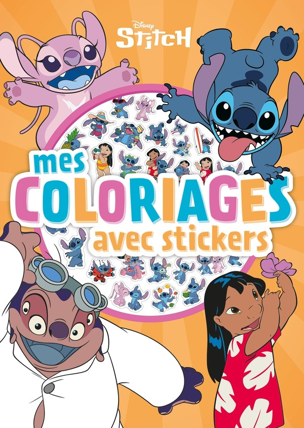 Mes coloriages avec stickers Disney