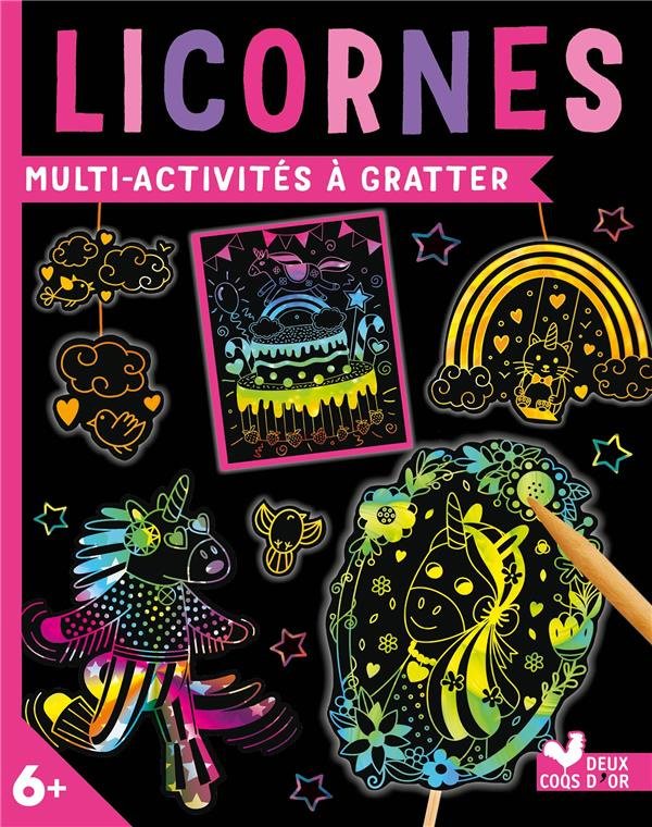 Multi-activités à gratter Licornes