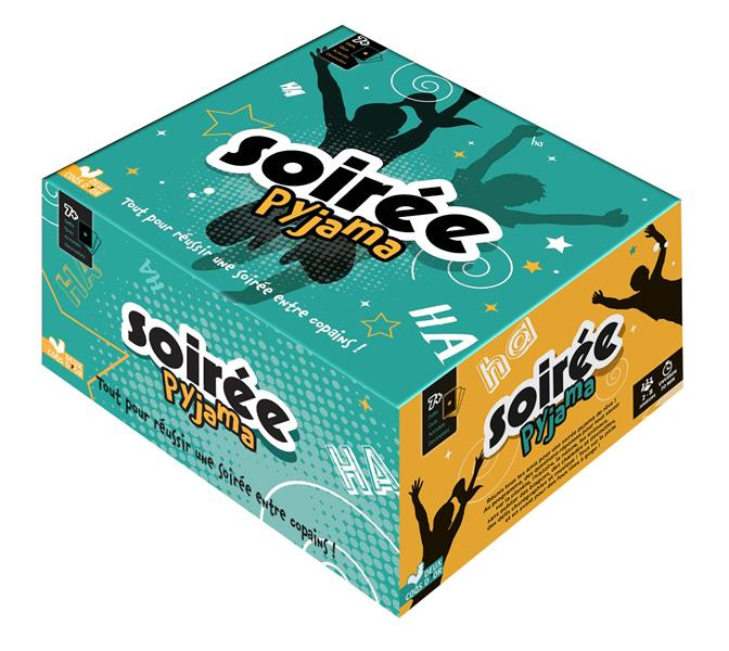 Soirée pyjama. Boite avec livre et cartes