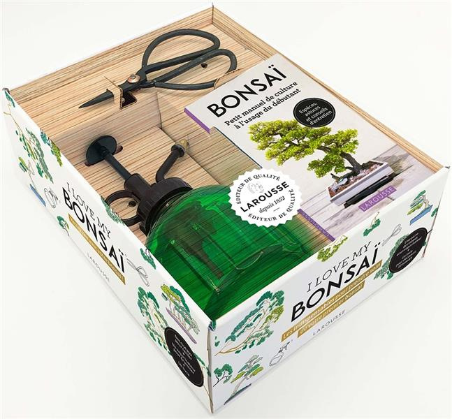 I love my bonsaï ! Coffret avec 1 paire de ciseaux "spécial bonsaï" et 1 vaporisateur