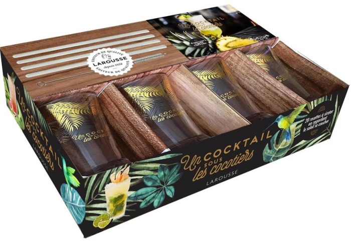 Un cocktail sous les cocotiers. 20 recettes à siroter en regardant le soleil se coucher. Avec 4 verr