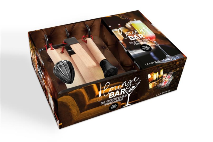 Lounge bar, 20 cocktails tendance, pour une soirée chic. Avec 1 pilon, 1 pince, 1 planche à découper