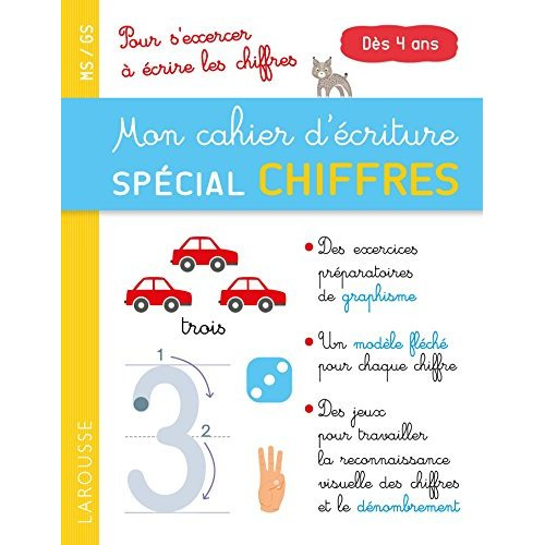 Mon cahier d'écriture spécial chiffres MS/GS