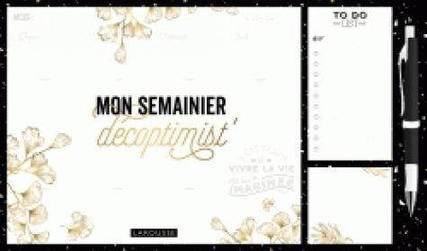 Mon semainier décoptimist'. Avec un stylo