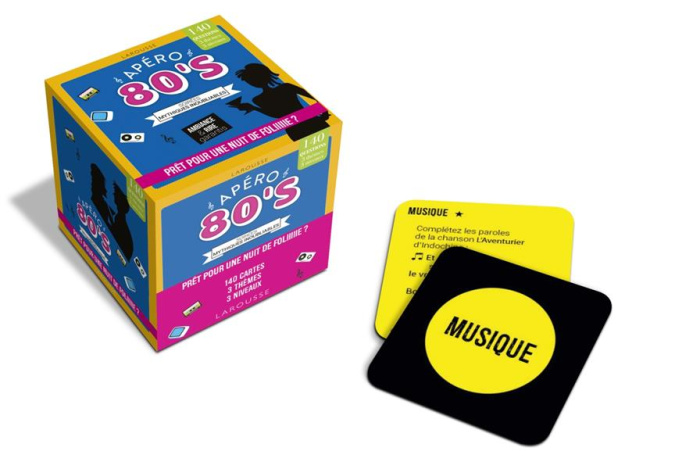 Apéro 80's. 140 questions, 3 thèmes, 3 niveaux