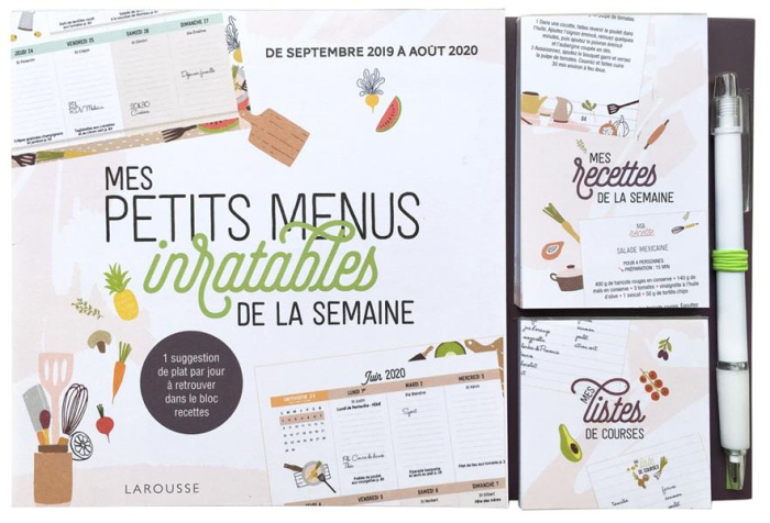 Mes petits menus inratables de la semaine. Edition 2019-2020