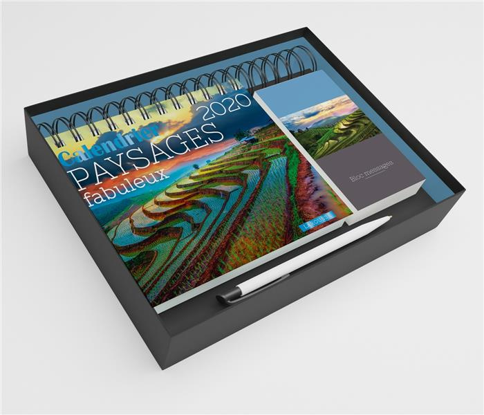 Calendrier Paysages fabuleux. Avec un bloc-notes et un stylo, Edition 2020