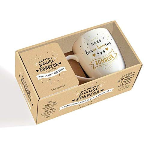 Coffret Ma petite pause bonheur. 1 mug   1 notebook pour une petite pause bien méritée