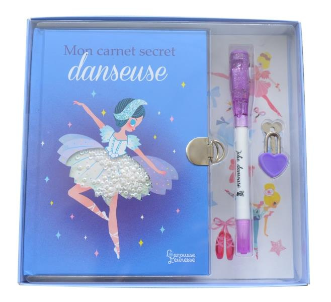 Mon carnet secret danseuse. Avec un petit cadenas en forme de coeur et un stylo à encre invisible