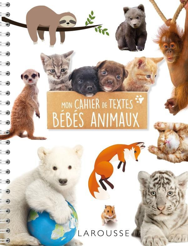 Mon cahier de textes des bébés animaux