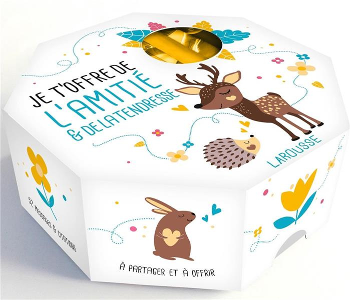 Je t'offre de l'amitié et de la tendresse