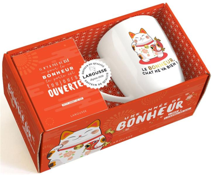 Une année de bonheur. Avec 1 joli mug et 1 carnet de sac