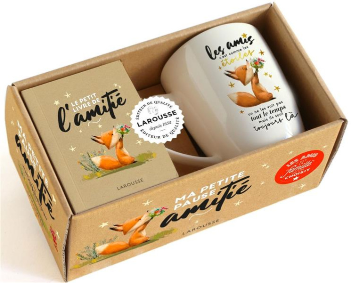 Ma petite pause amitié. Avec un joli mug en céramique et un petit livre