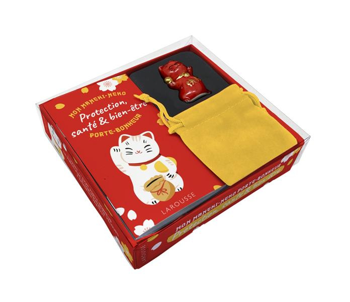 Mon Maneki-neko porte-bonheur Protection, santé & bien-être. Coffret avec 1 livret   1 chat porte-bo