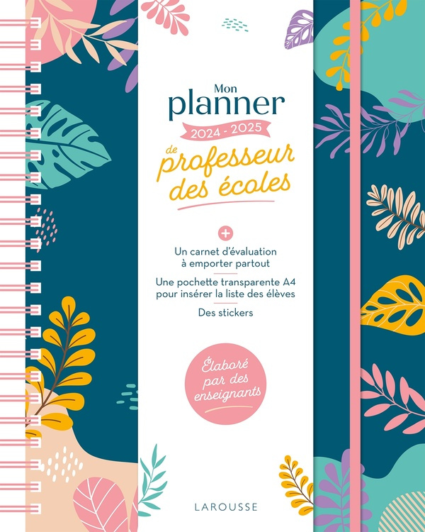 Mon planner de professeur des écoles. Avec un carnet d'évaluation, une pochette transparente et des