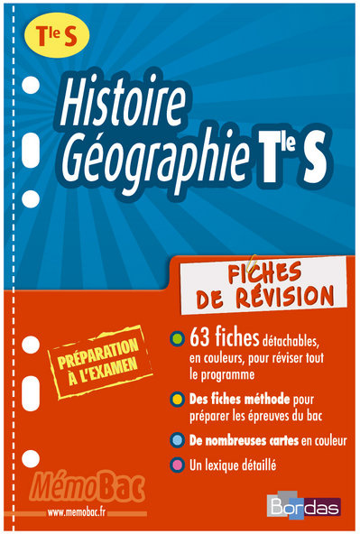 Histoire Géographie Te S. Fiches de révision