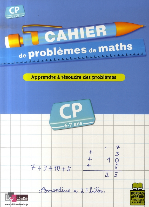 Cahier de problèmes de maths CP