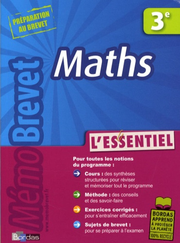 Maths 3e. L'essentiel