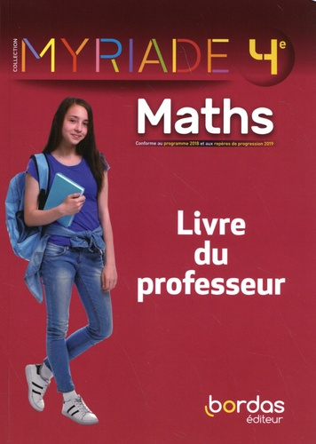 Maths 4e Myriade. Livre du professeur, Edition 2021