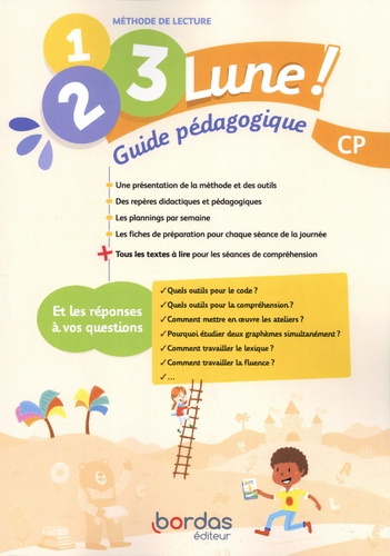 Méthode de lecture CP 1, 2, 3, Lune ! Guide pédagogique, Edition 2021