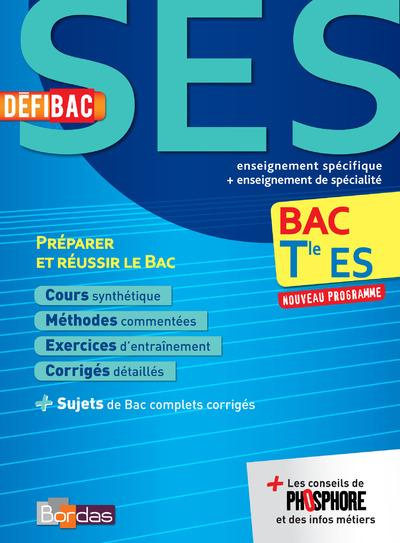 SES Bac Tle ES enseignement spécifique   enseignement de spécialité