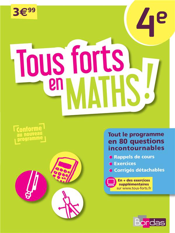 Tous forts en Maths ! 4e . Edition 2016