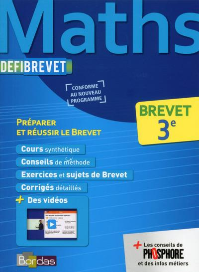 Maths Brevet 3e. Edition 2016