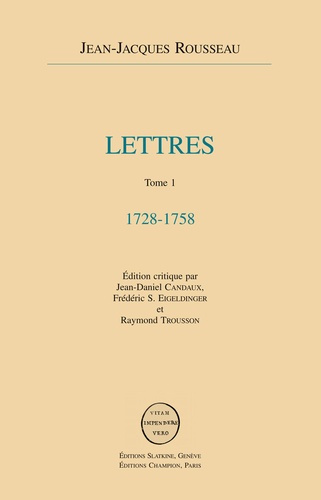 LETTRES DE ROUSSEAU. 7 VOLUMES RELIES