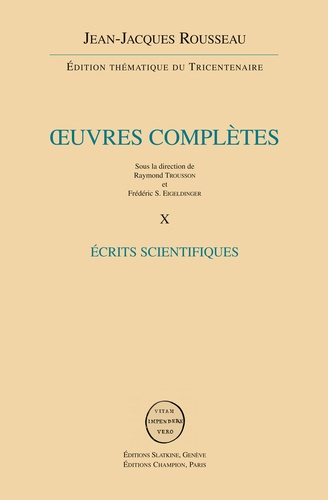 ECRITS SCIENTIFIQUES