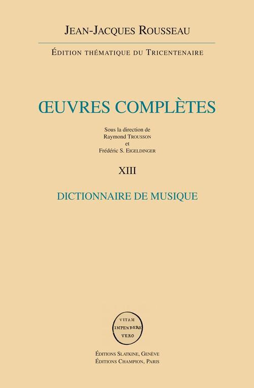DICTIONNAIRE DE MUSIQUE