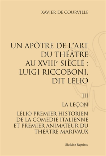 LUIGI RICCOBONI, DIT LELIO. T3 ET FIN : LA LECON. (1958)