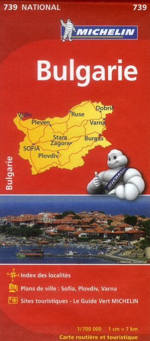 BULGARIE 11739 CARTE NATIONAL MICHELIN KAART