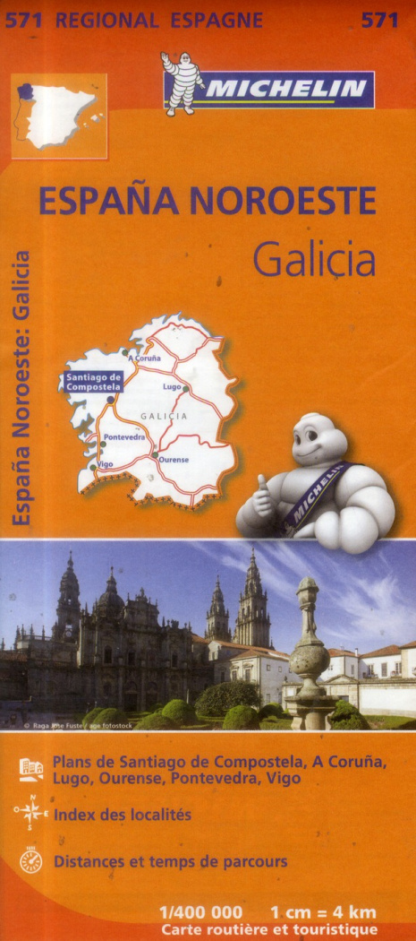 GALICIA 11571 CARTE ' REGIONAL ' MICHELIN KAART