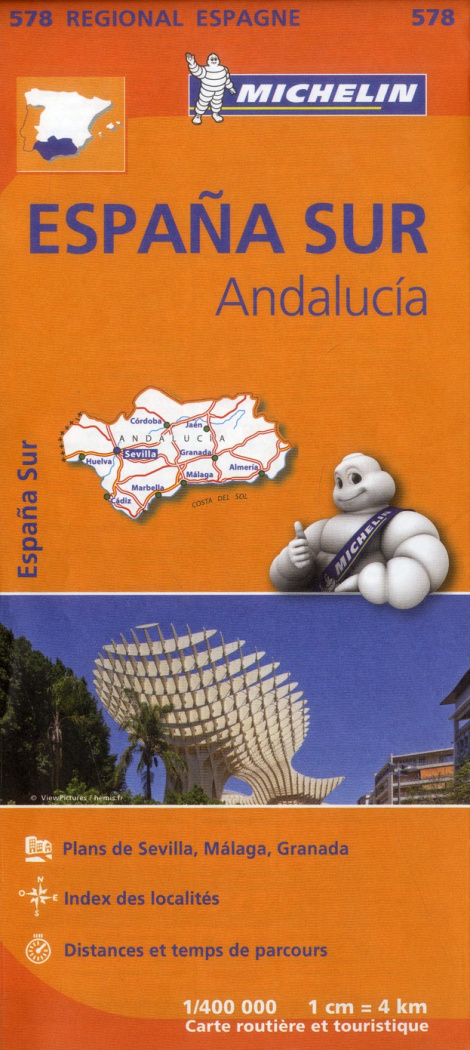 ANDALUCIA 11578 CARTE ' REGIONAL ' MICHELIN KAART