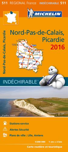 511 Nord-Pas-de-Calais, Picardie 2016 1-200000/Indéchirable / Indéchirable
