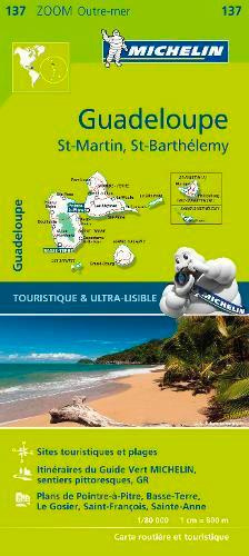 GUADELOUPE 11137 CARTE ZOOM MICHELIN KAART