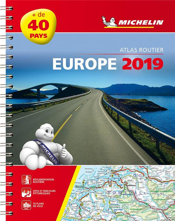 Atlas routier et touristique Europe 2019 (spirale)