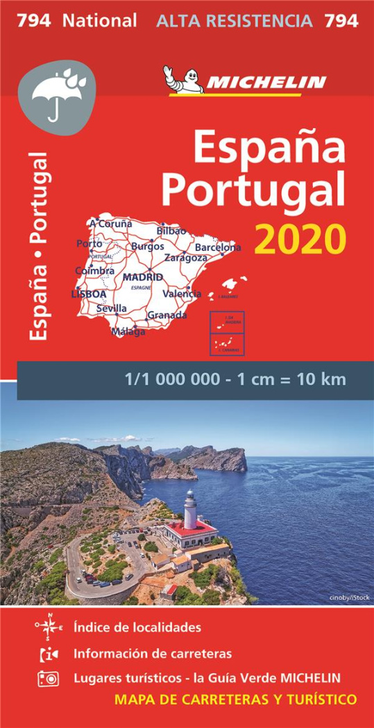 794 Espagne Portugal 2020 1:1000000 haute résistance