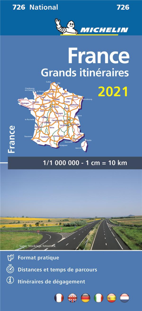 726 FRANCE GRANDS ITINERAIRES 2021 1/1000000