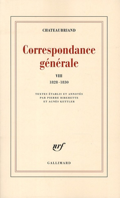 Correspondance générale. Tome 8, 1828-1830