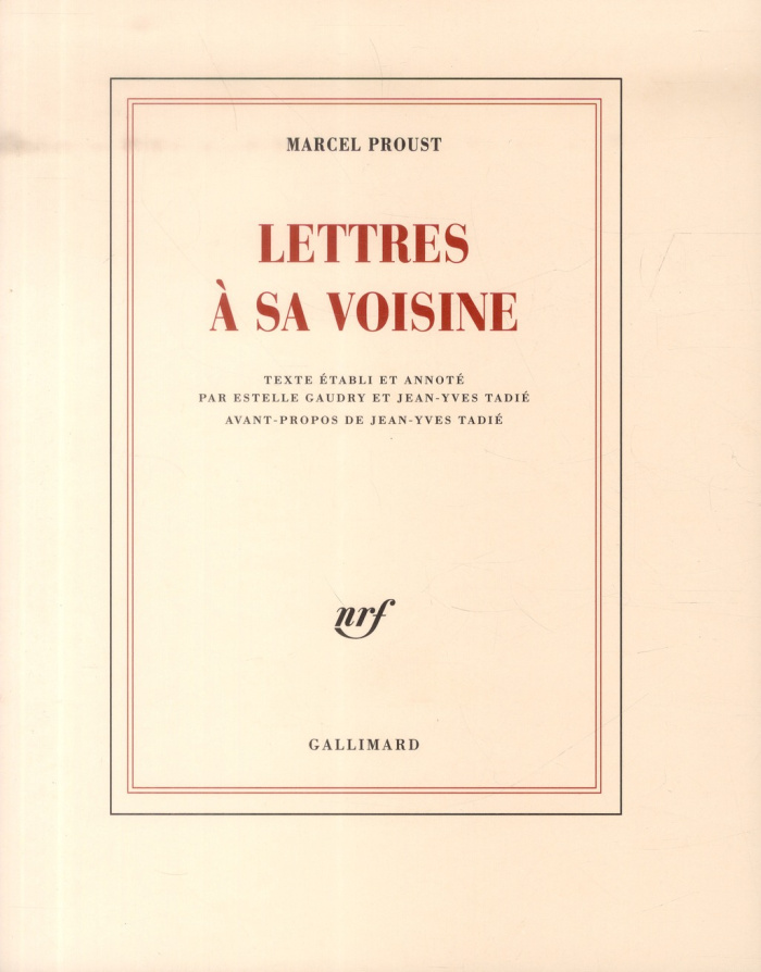 Lettres à sa voisine