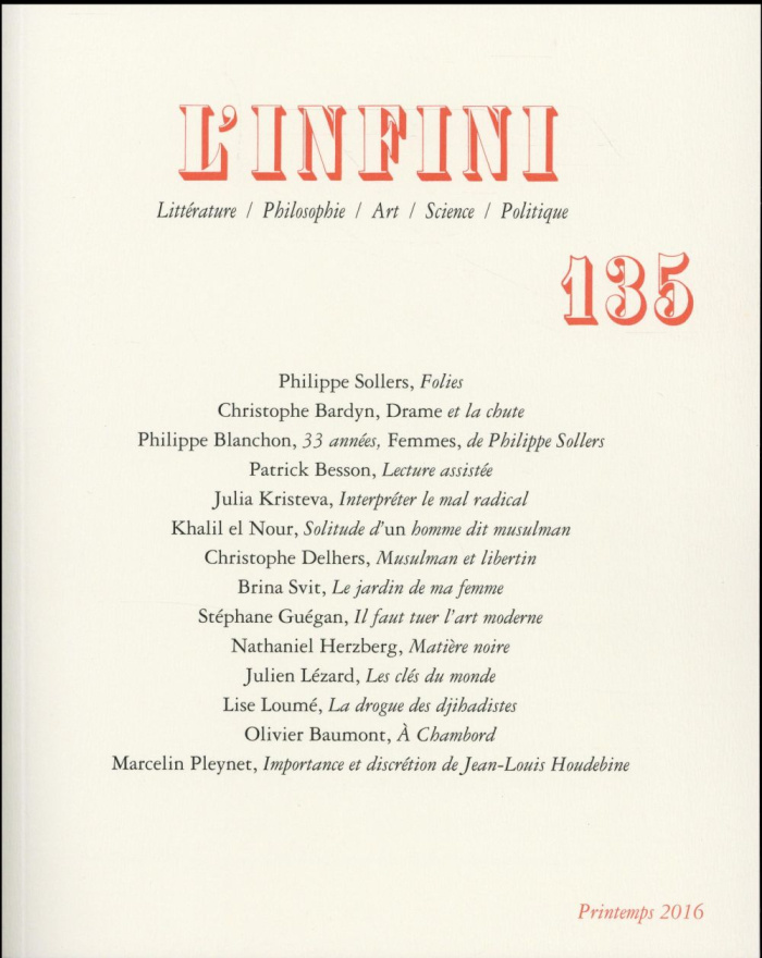 L'infini N° 135