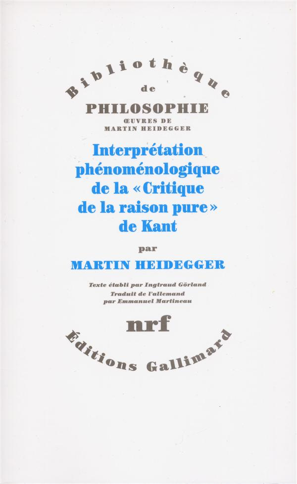 Oeuvres de Martin Heidegger. Section II, cours 1923-1944 Tome 1 : Interprétation phénoménologique de